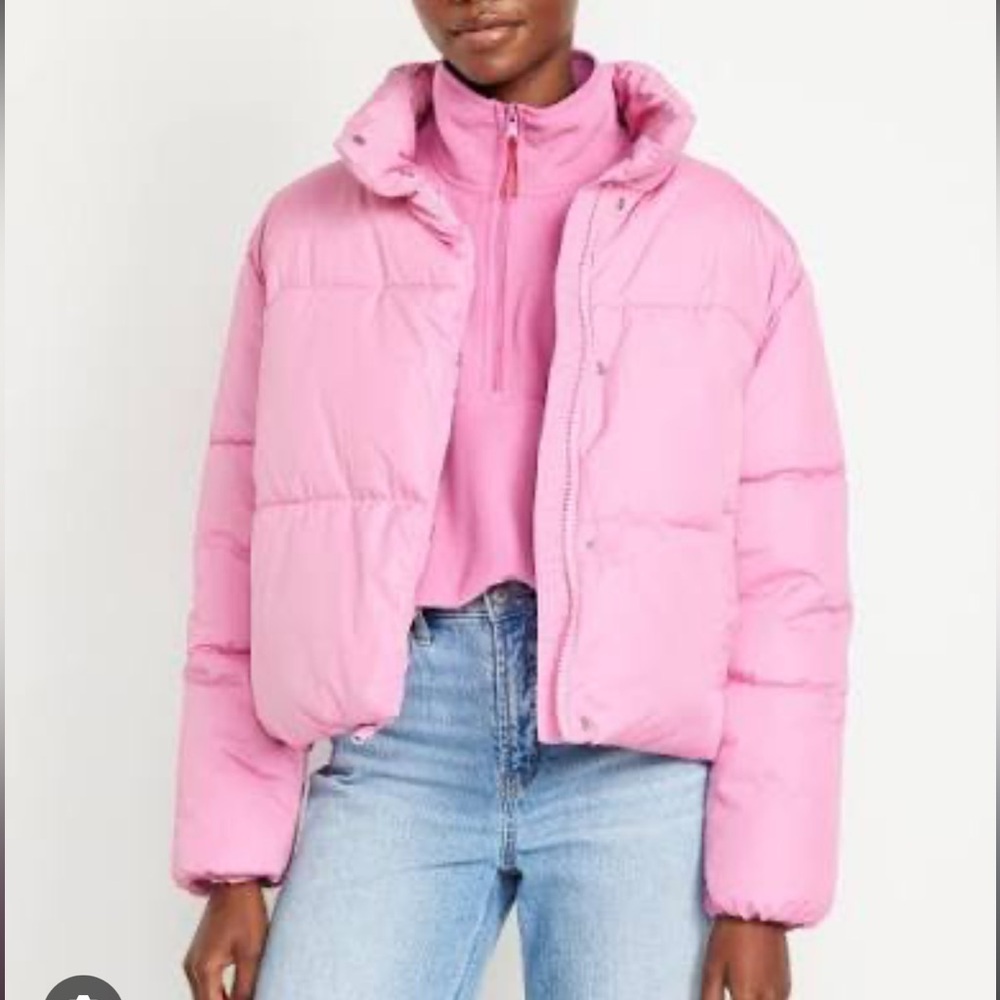 Women's Pink Puffer Jacket